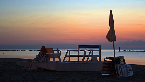 Martinsicuro - La spiaggia al tramonto (by steciok - Flickr)